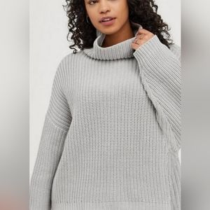 Torrid Mock Neck Drop Sholder Sweater Size 3/4